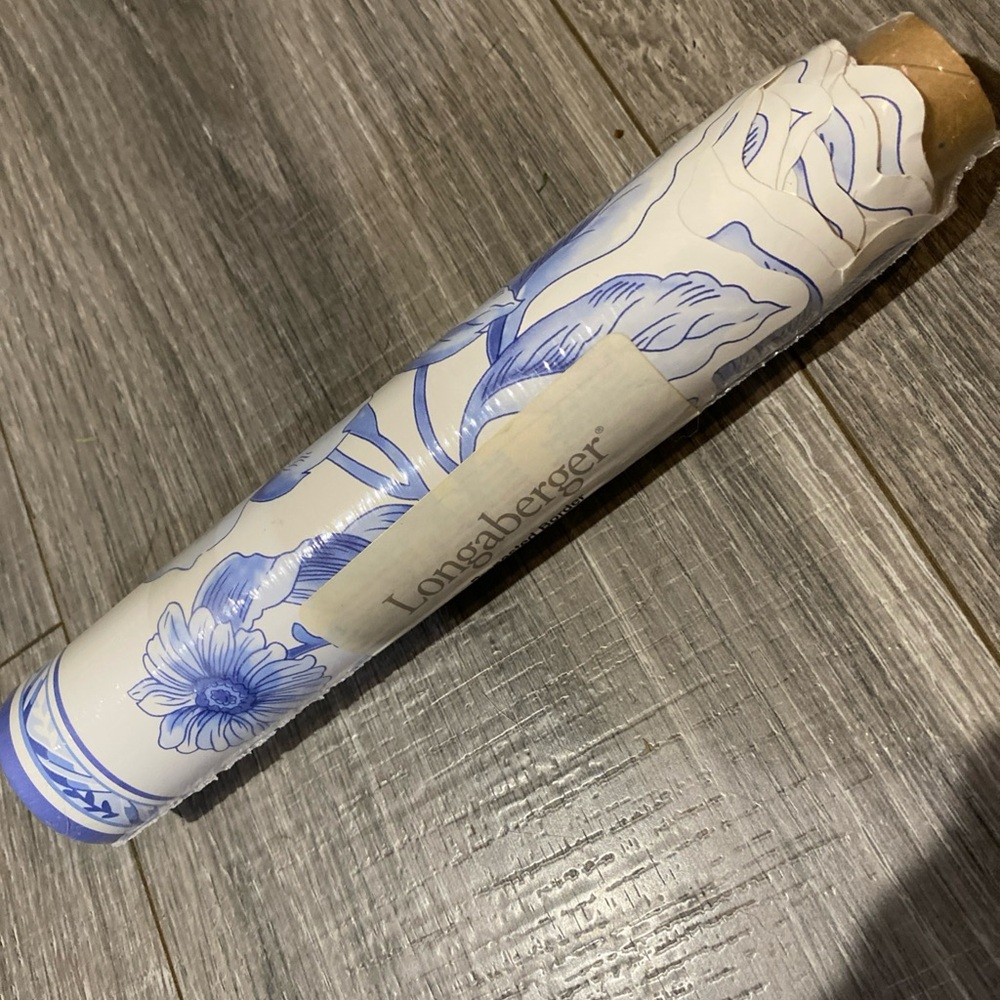 Longaberger Provincial Cottage Blue Floral Wallpaper Border